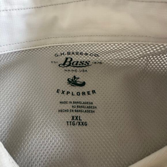 G.H. Bass & Co. Button Down Shirt White Big & Tall XXL UPF 50 - Picture 2 of 12
